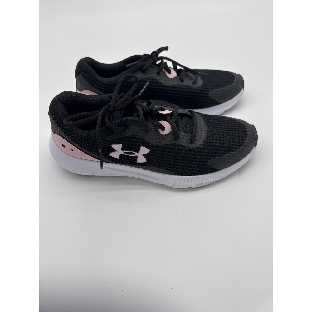 Under‎ Armour Surge 3 Womens Size 9 Running Shoes Black Pink